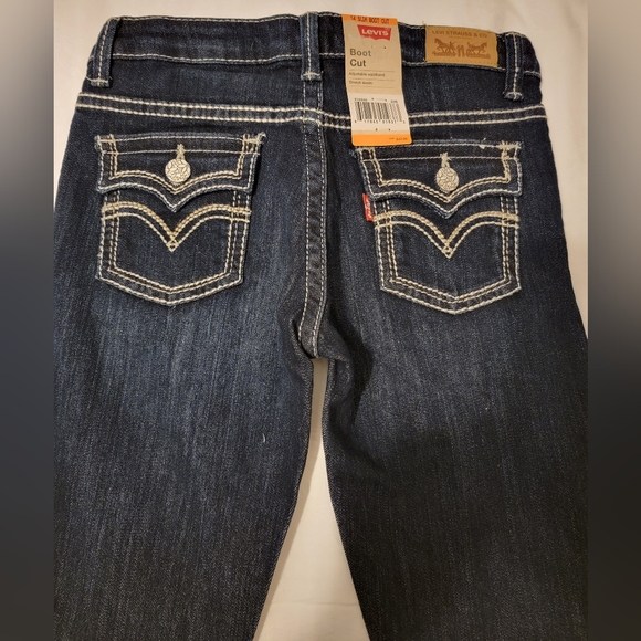 NWT Levi's Girl's 14 Slim Boot Cut Stretch Denim Jean - Picture 3 of 13